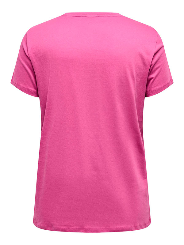 PARISSO - Pink T-shirt i økologisk bomuld fra Only Carmakoma