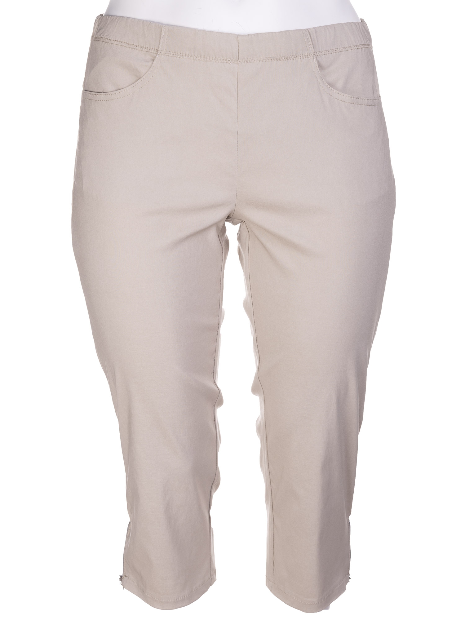 JAZZY - Sand farvede capri bukser med lyslås detalje fra Zhenzi