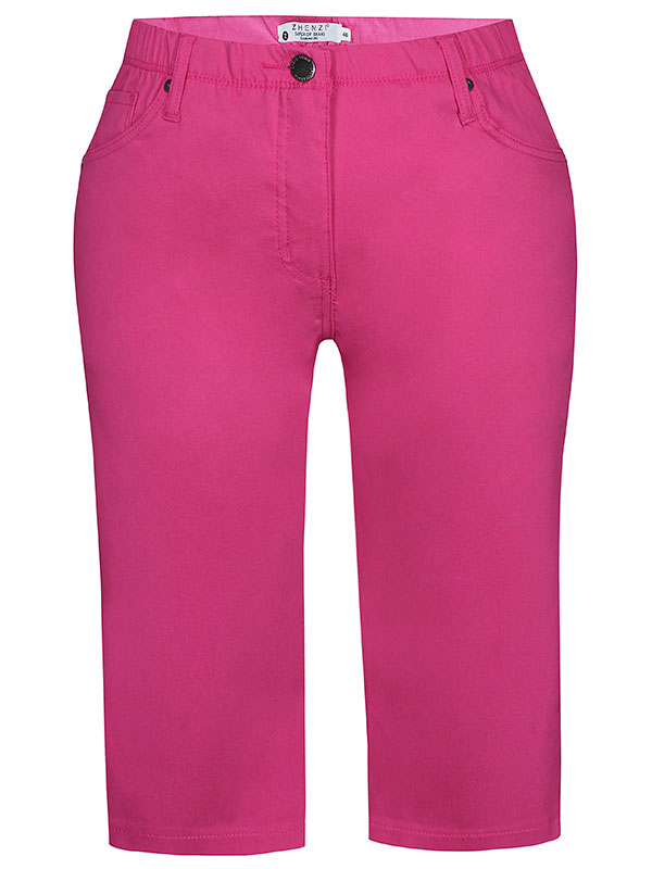 TWIST - Pinke capri bukser i viskose med stretch fra Zhenzi