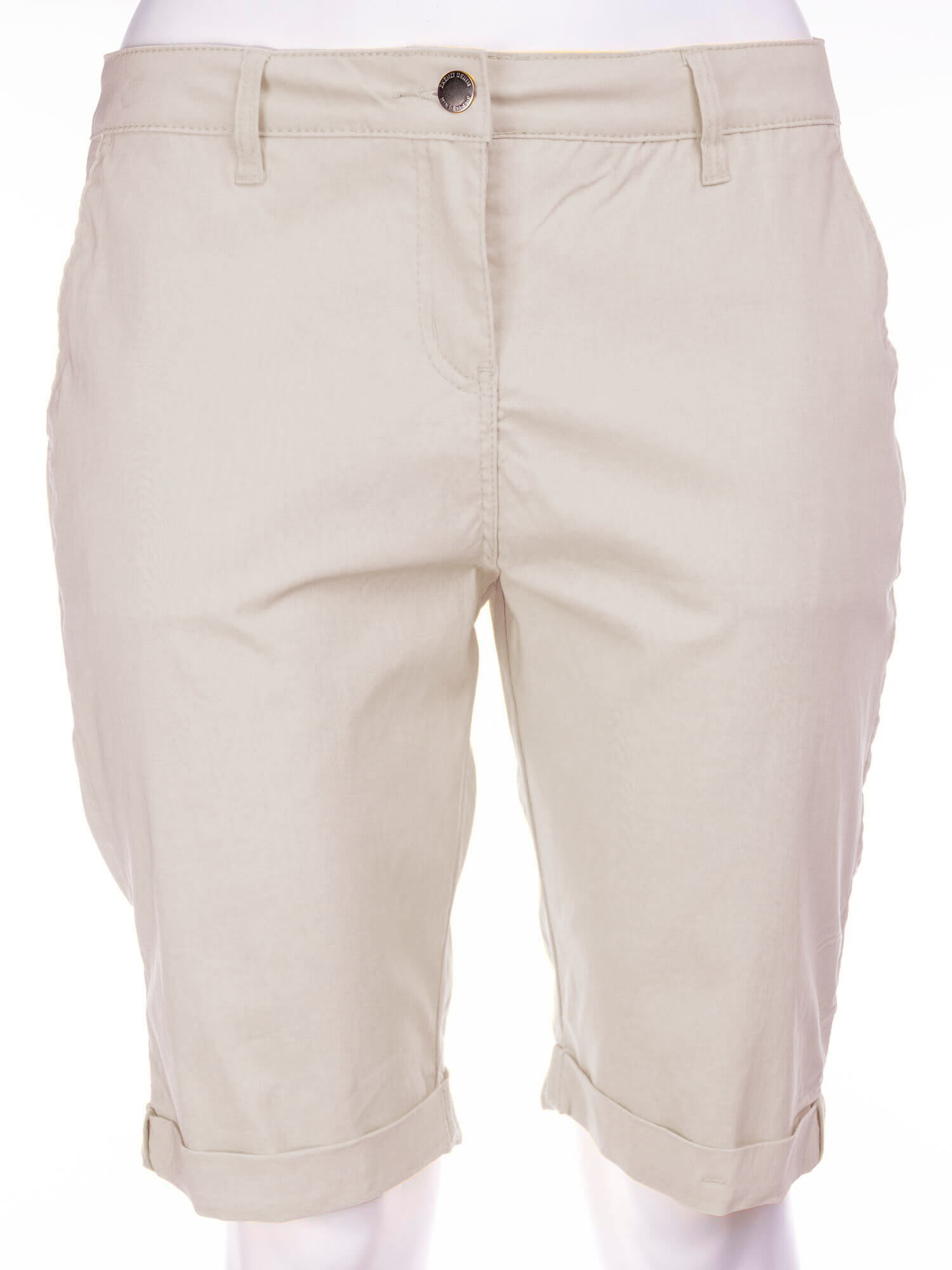 STEP - Sand farvede shorts i bengalin kvalitet fra Zhenzi