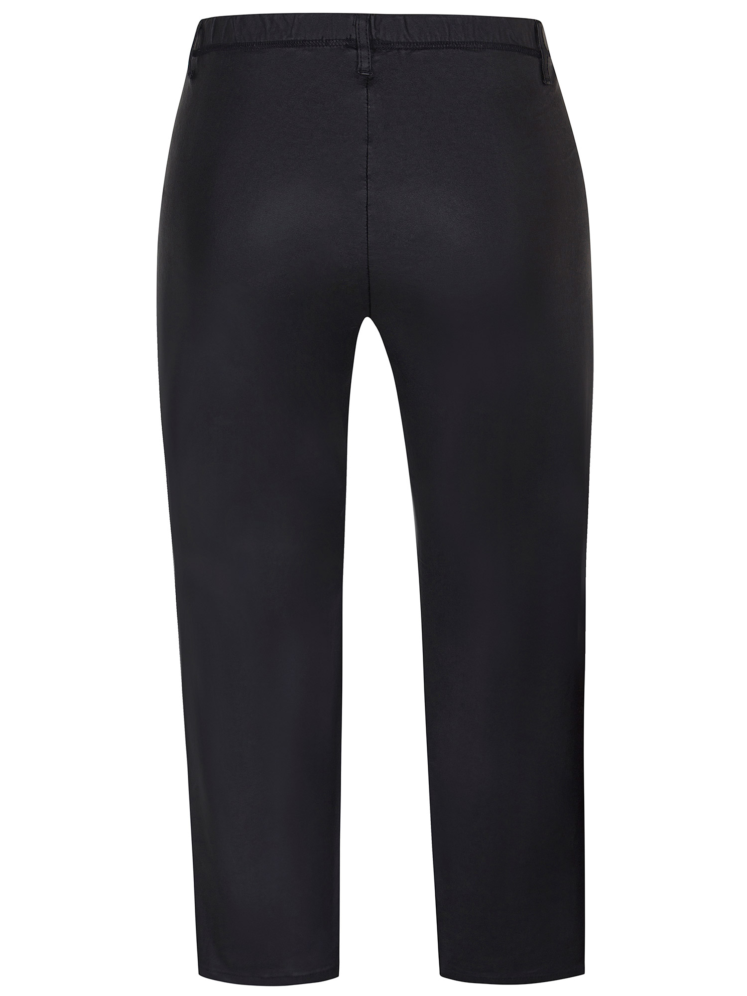TWIST - Sorte leggings med lommer i blød strækbar skind look fra Zhenzi