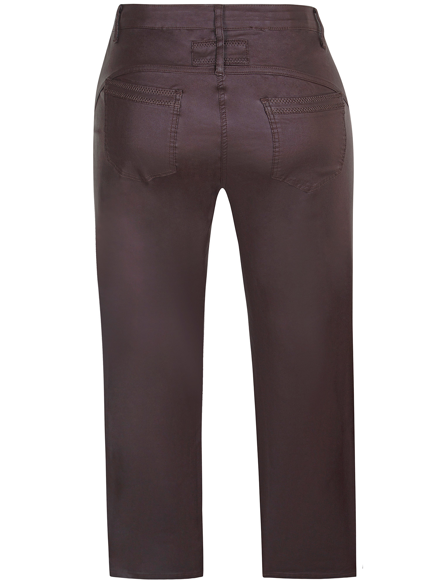 Salsa - Lækre brune strækbar bukser i læder look fra Zhenzi