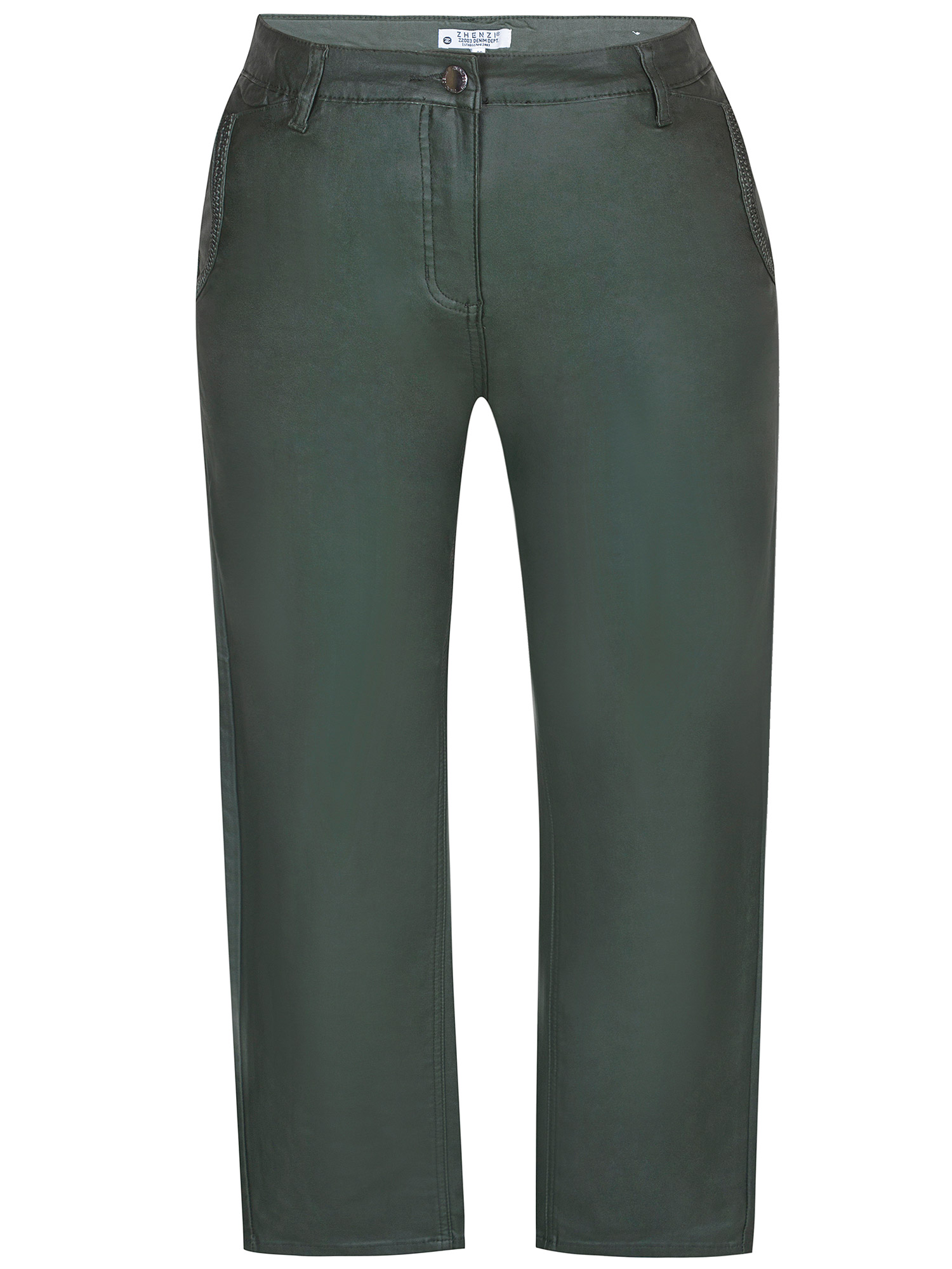 Salsa - Lækre grønne strækbar bukser i læder look fra Zhenzi