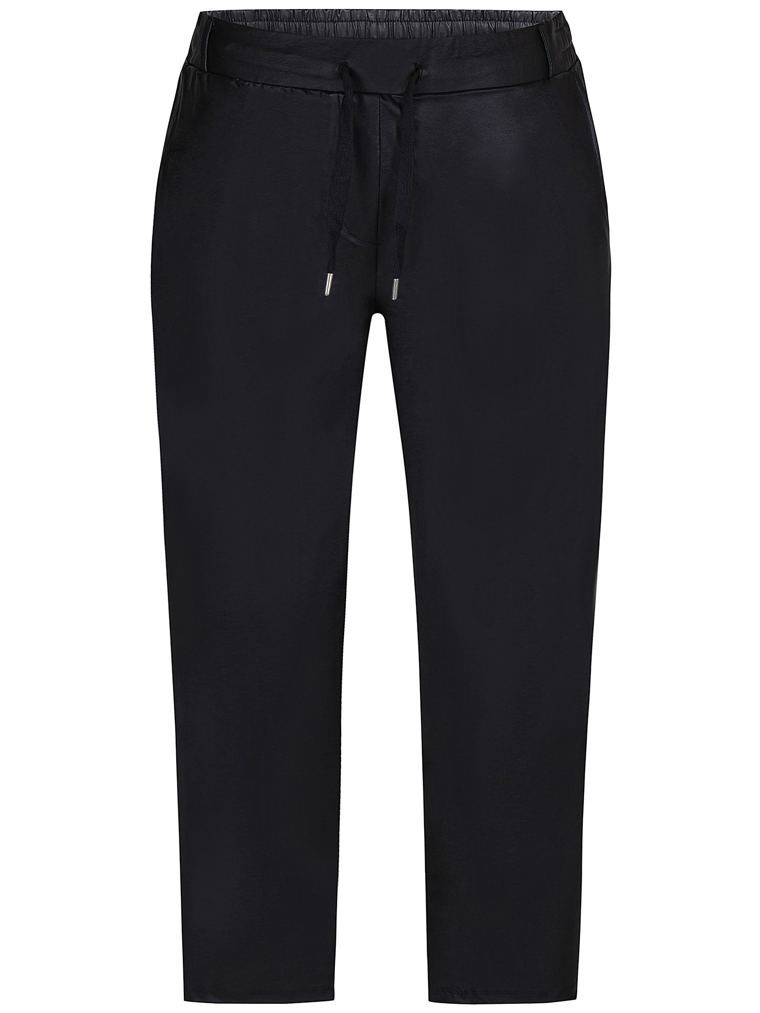 CALLIE - Sorte bukser i læderlook med lommer fra Zhenzi