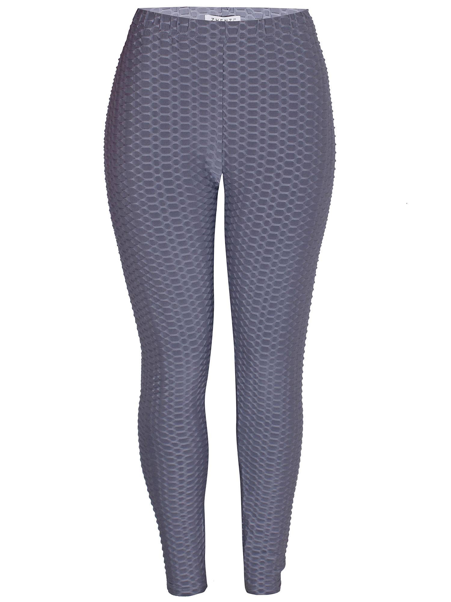 Romy - Blå strækbar leggings med flot struktur  fra Zhenzi