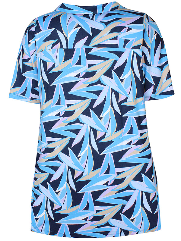 CADENCE - Jersey tunika i blåt mønster fra Zhenzi