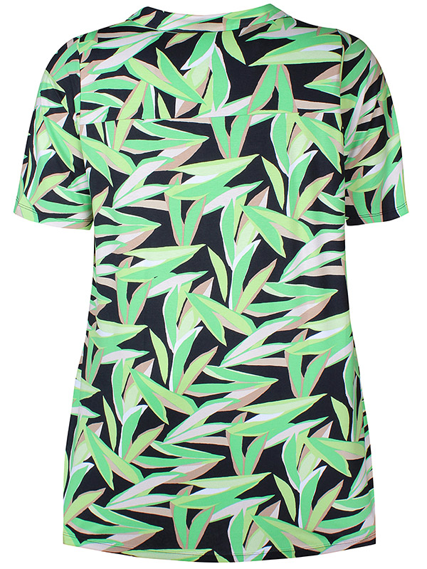 CADENCE - Jersey tunika i grønt mønster fra Zhenzi