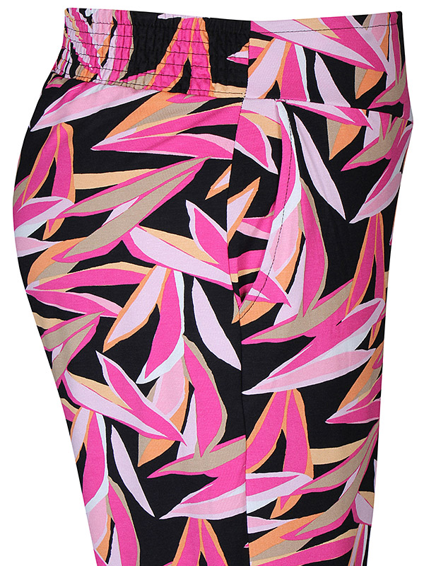CADENCE - 3/4 jersey bukser i pink mønster fra Zhenzi