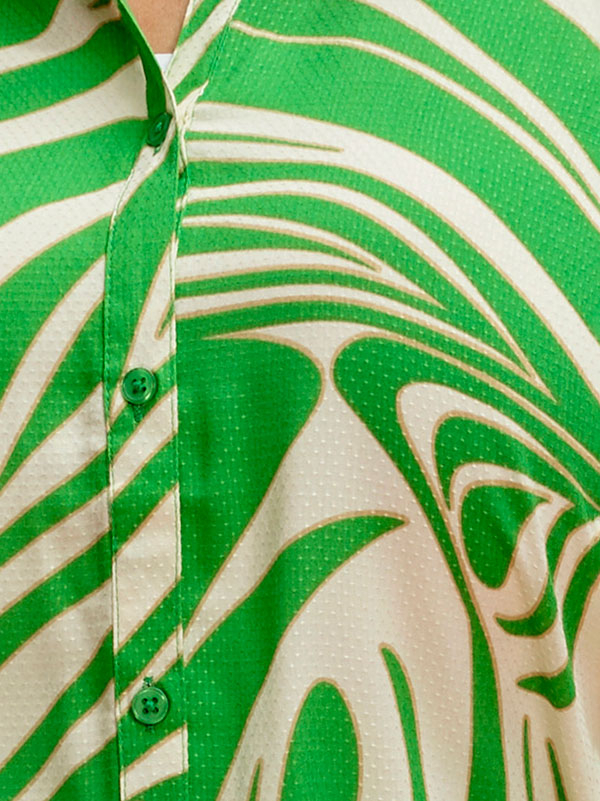 JANELLE - Skjorte med grønt print fra Zhenzi