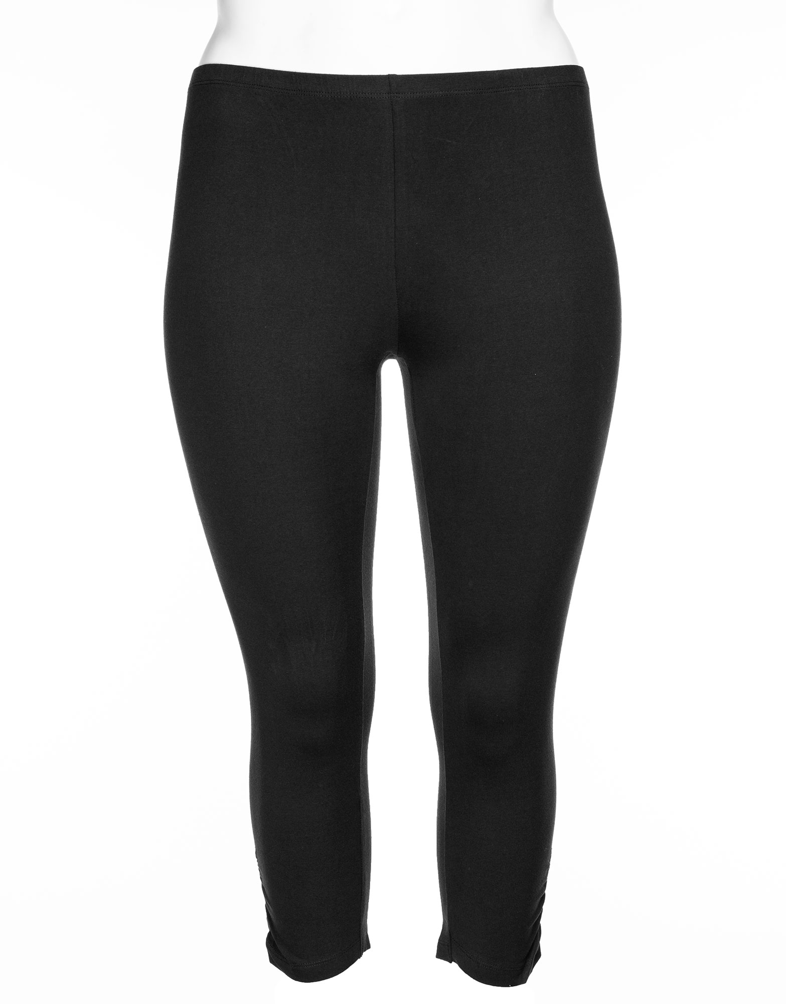 KANT - Sorte 3/4 leggings i bomulds jersey fra Zhenzi