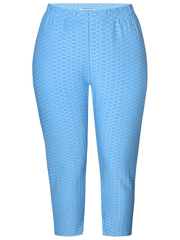 ROMY - Blå 3/4 leggings med 3-D struktur fra Zhenzi