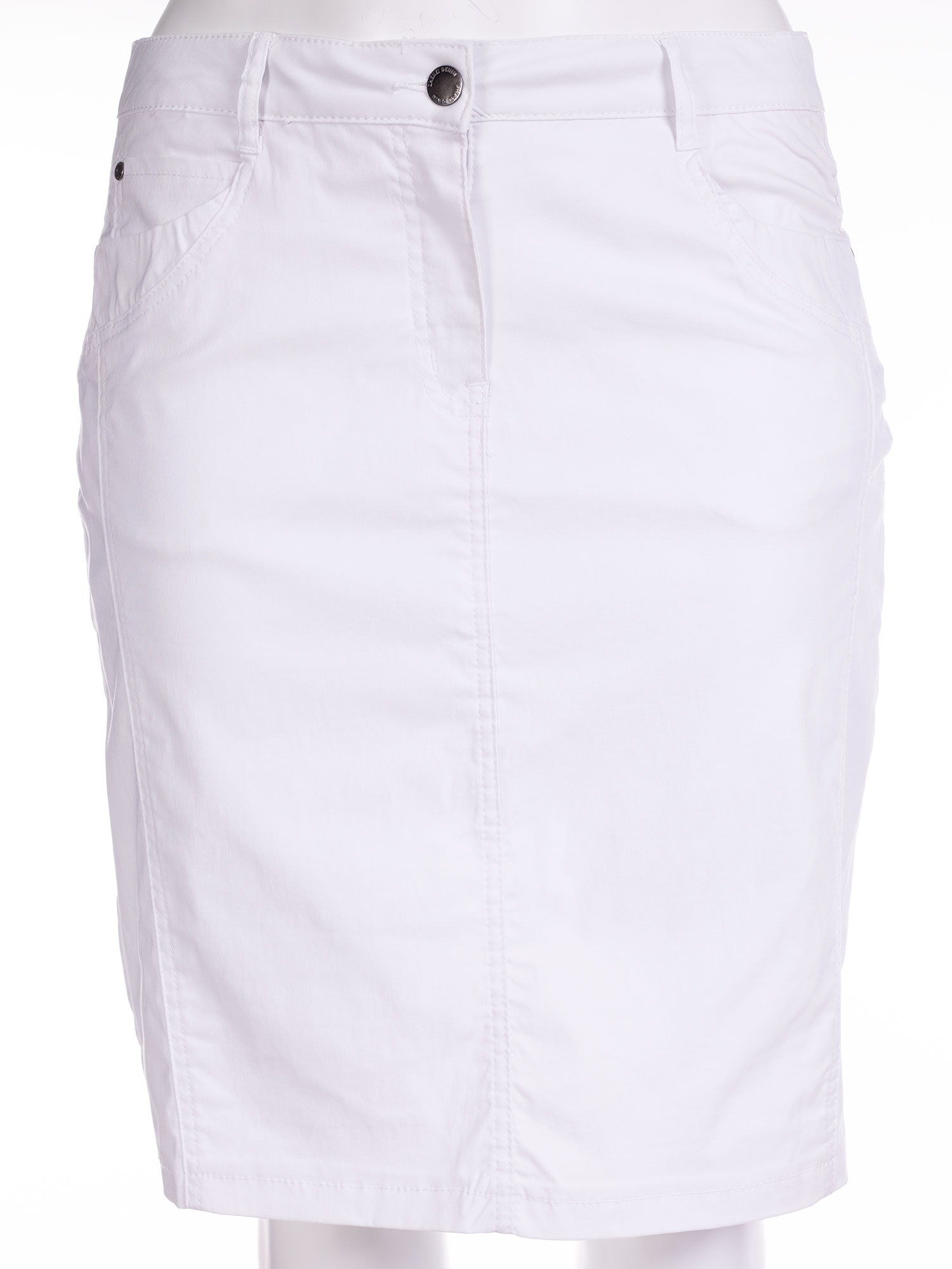 Hvid nederdel med stretch og skånebukser fra Zhenzi