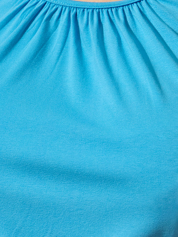 CAIRO - Blå jersey top med elastikkant fra Zhenzi