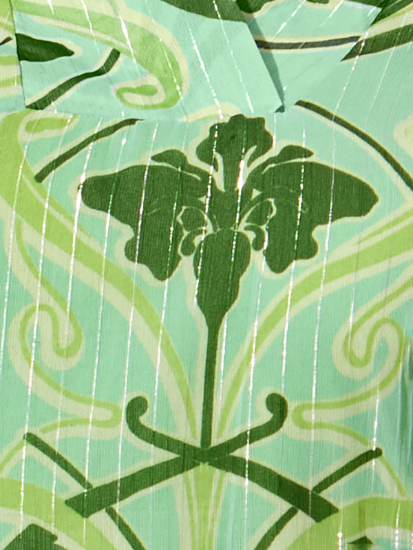 LILIANA - Grøn bluse med sølvtråde fra Zhenzi