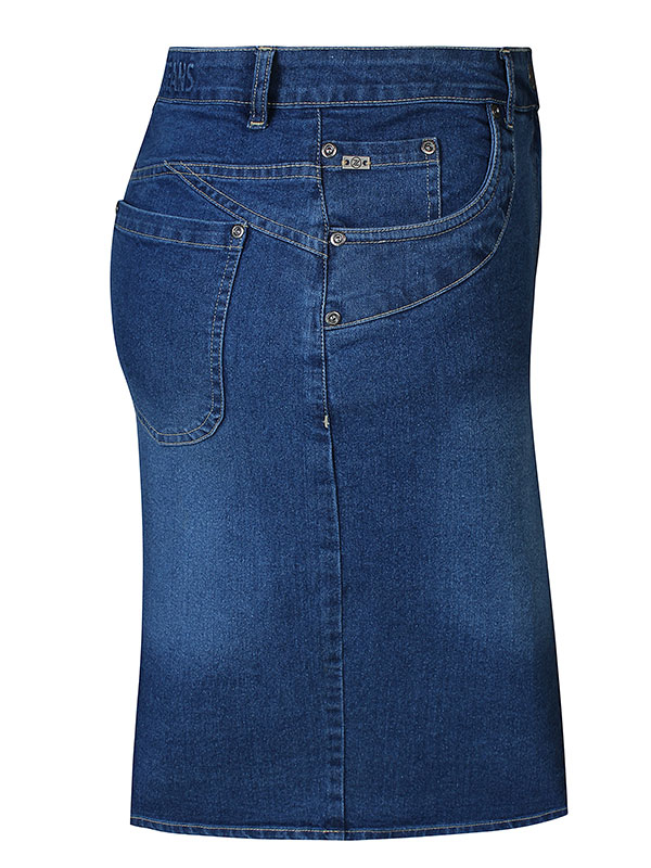 SIAN - Blå nederdel i strækbar bomulds denim  fra Zhenzi
