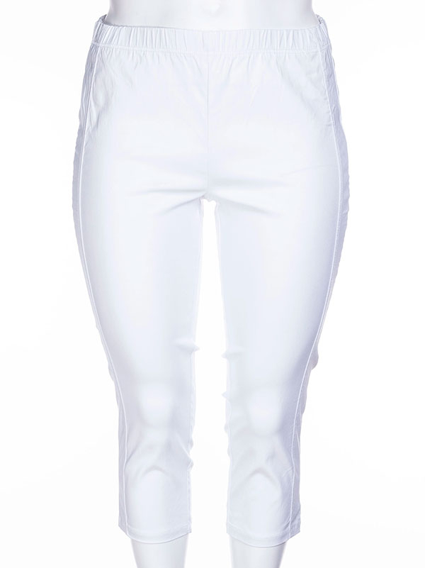 TWIST - Hvide 3/4 leggings i kraftig stretch viskose fra Zhenzi