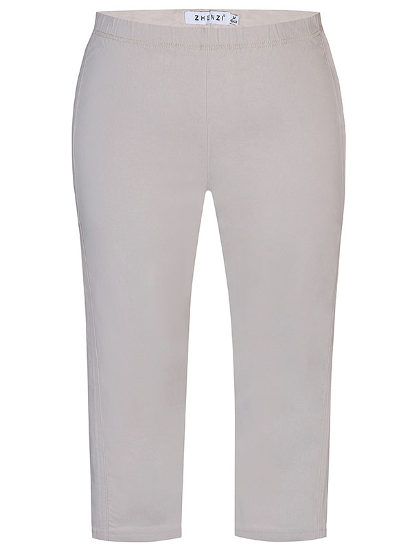 TWIST - Sand farvede 3/4 leggings i viskose stretch fra Zhenzi