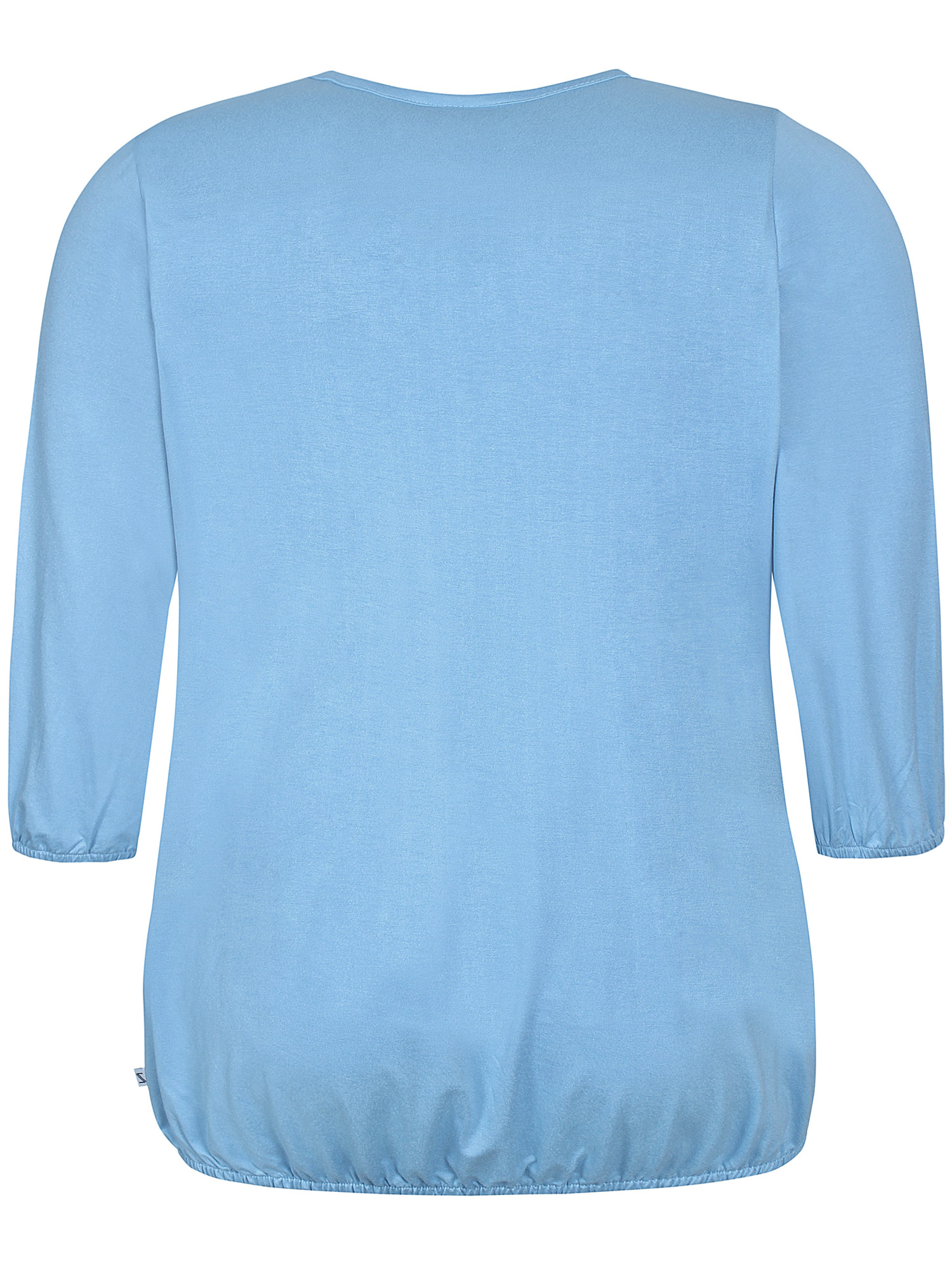 GIRO - Lyseblå jersey bluse med elastikkant fra Zhenzi