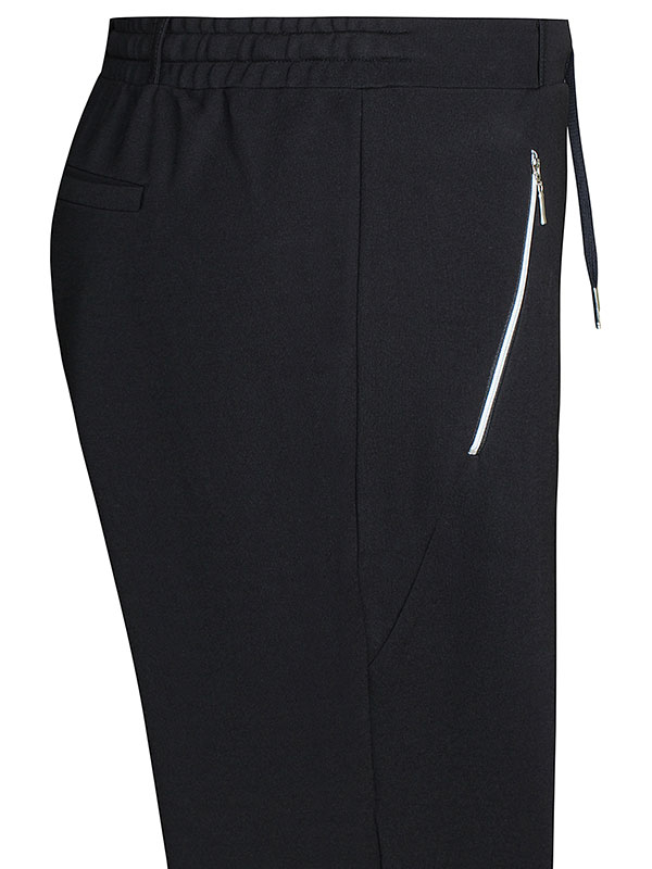 CALLIE - Sorte bukser med lynlås lomme fra Zhenzi