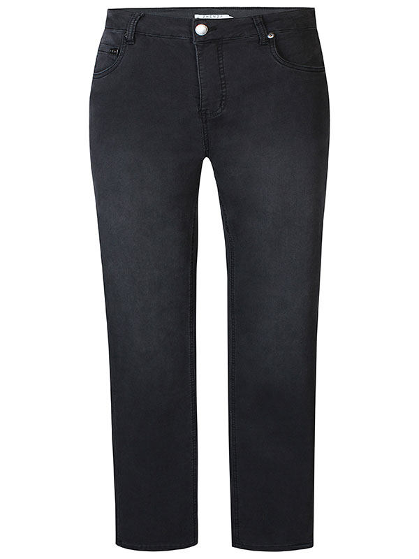 STOMP - Sorte jeans i strækbar bomulds denim fra Zhenzi