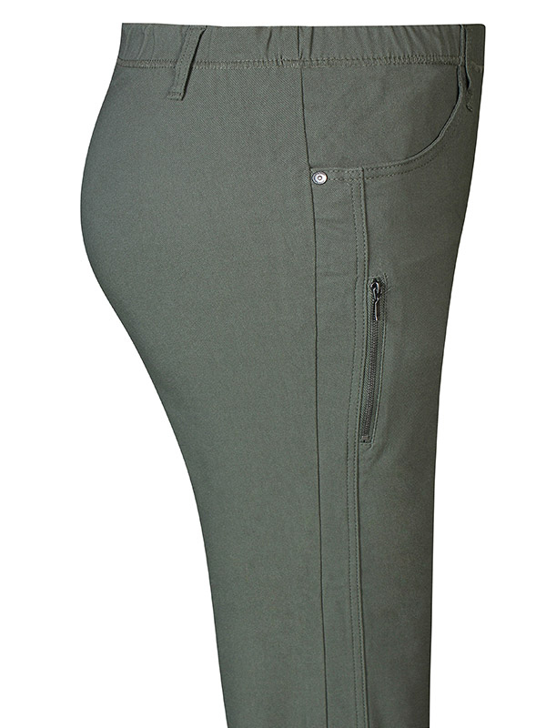 TWIST - Grønne bukser med lynlås detalje fra Zhenzi