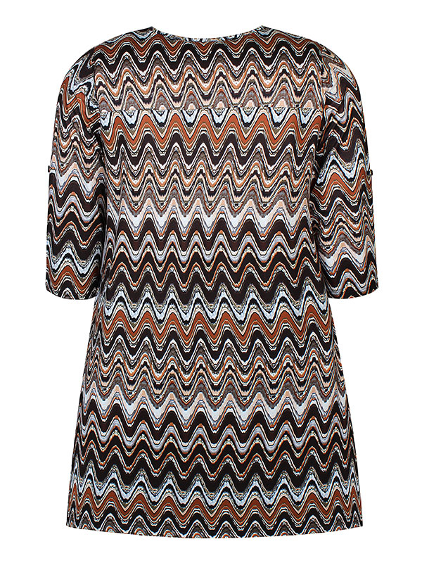 DOROTHY - Brun jersey kjole med print fra Zhenzi