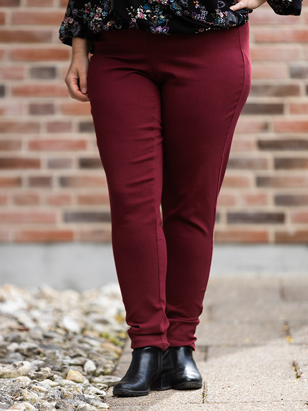 CLARA - Bordeaux leggings i kraftig kvalitet fra Gozzip