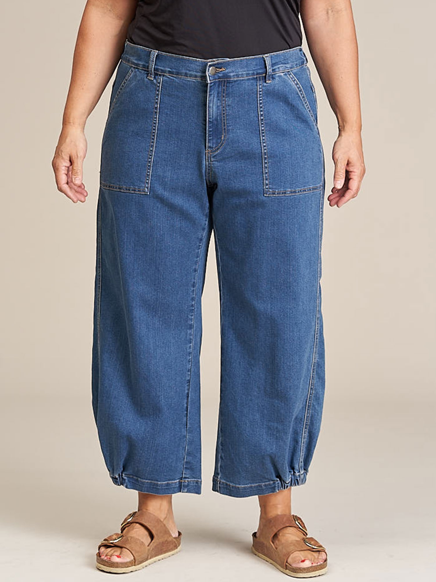 CLARA - Løse rummelige denim jeans / baggy pants fra Gozzip