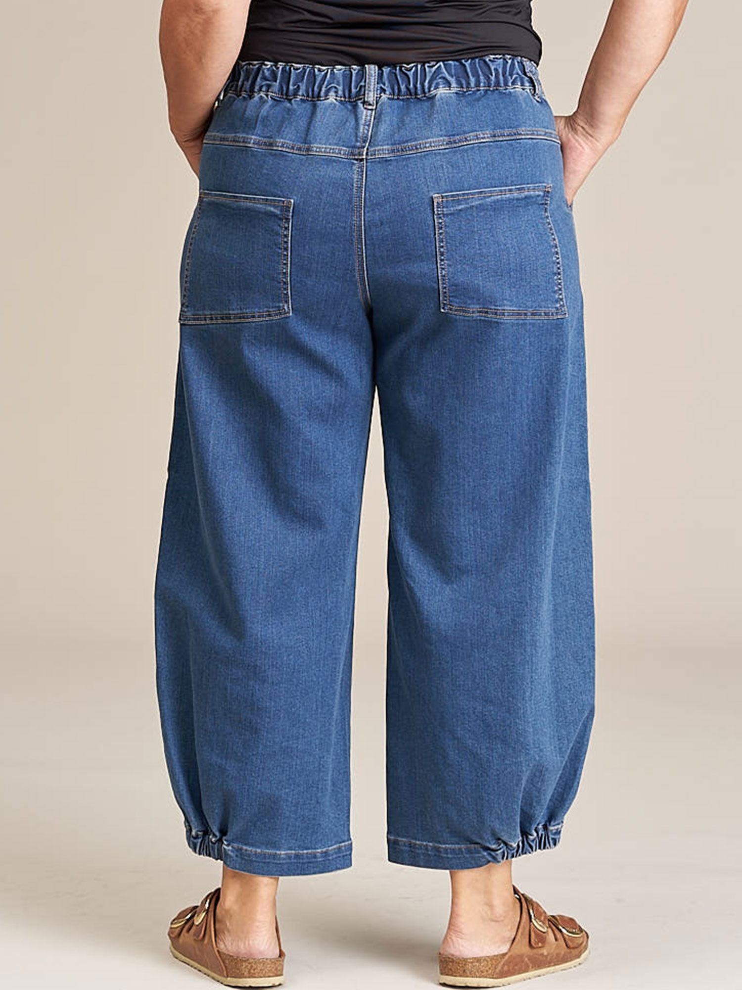 CLARA - Løse rummelige denim jeans / baggy pants fra Gozzip