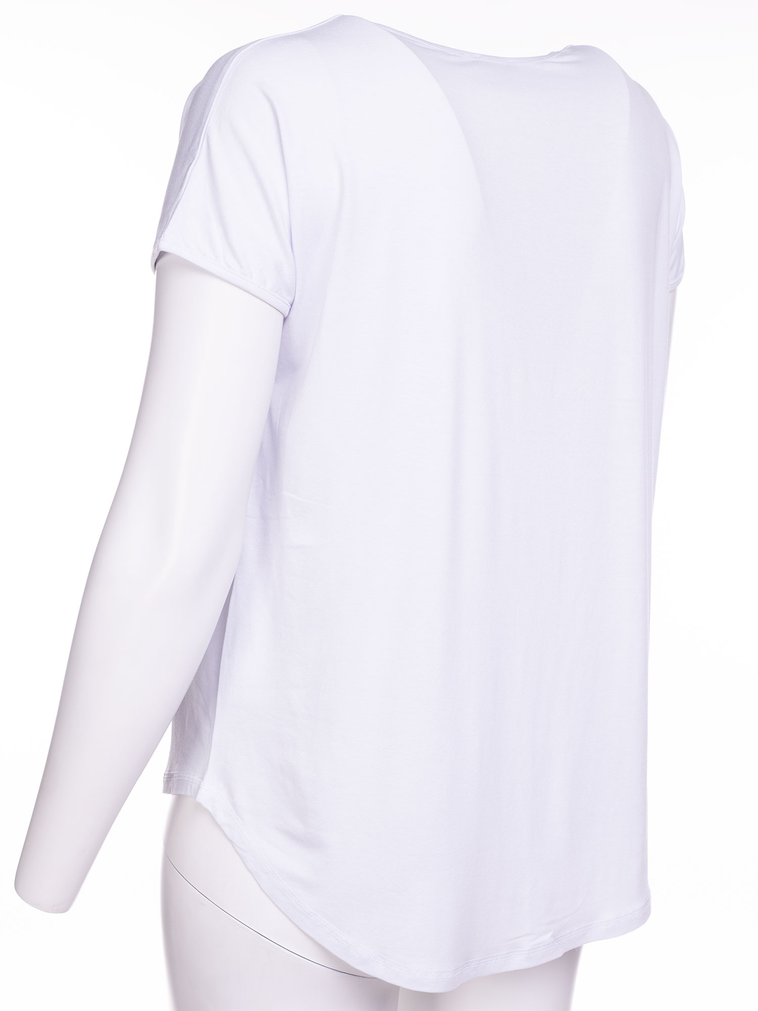 Gitte - Hvid t-shirt i viskose jersey fra Gozzip