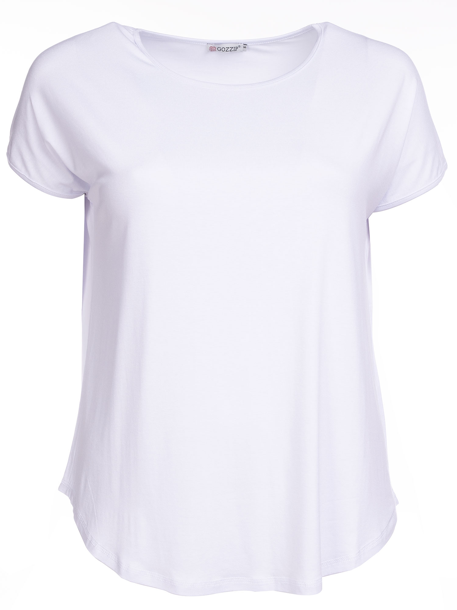 Gitte - Hvid t-shirt i viskose jersey fra Gozzip