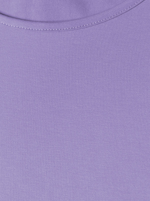 GITTE - Lilla jersey bluse med korte ærmer fra Gozzip