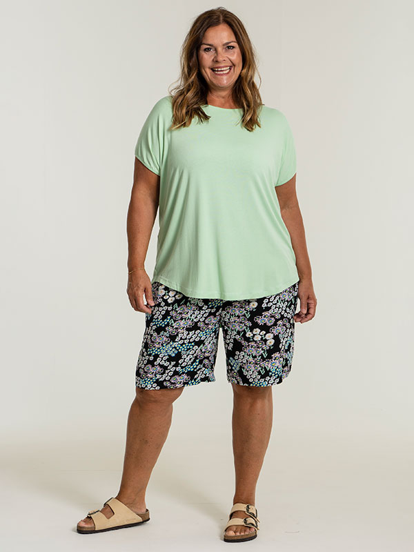 GITTE - Pastel grøn jersey T-shirt fra Gozzip