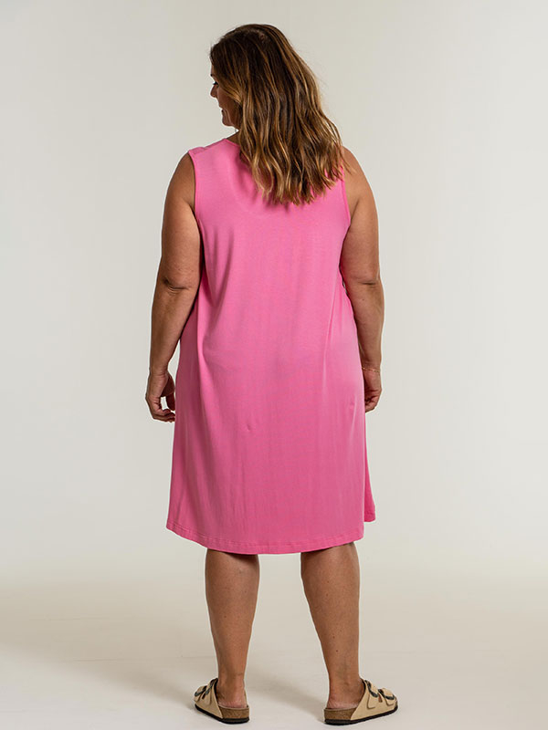 GITTE - Lang pink jersey top / underkjole fra Gozzip