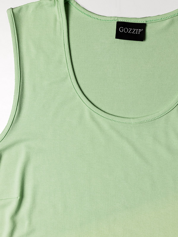 GITTE - Lang grøn jersey top / underkjole fra Gozzip