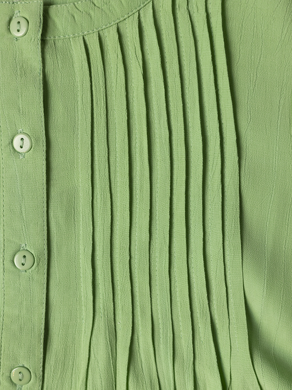JOHANNE - Viskose skjorte tunika i lys grøn med lommer fra Gozzip