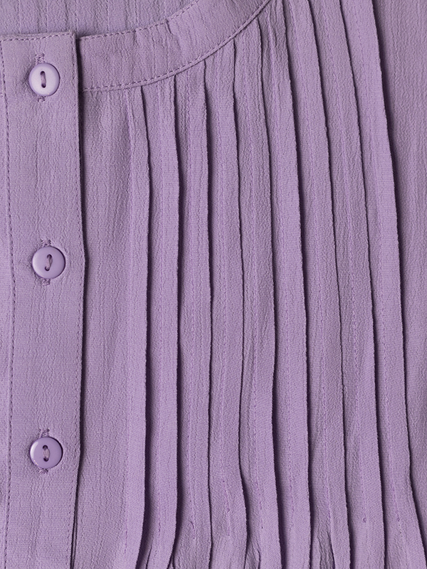 JOHANNE - Viskose skjorte tunika i lys lilla med lommer fra Gozzip