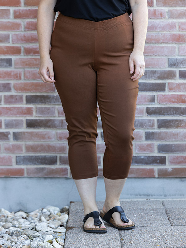 CLARE - Brune 7/8 dels leggings fra Gozzip