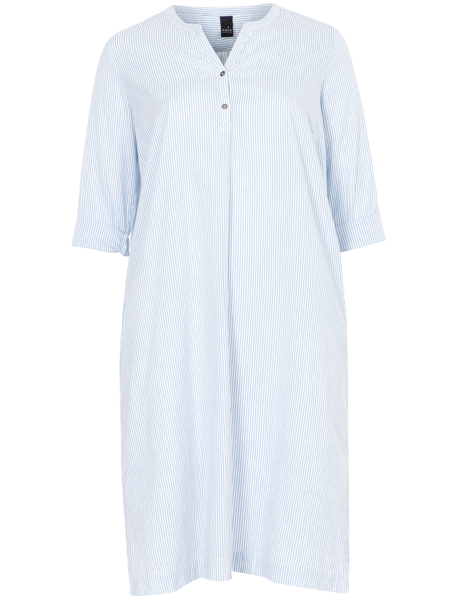 Skøn bomulds kjole med hvide og blå striber fra Adia