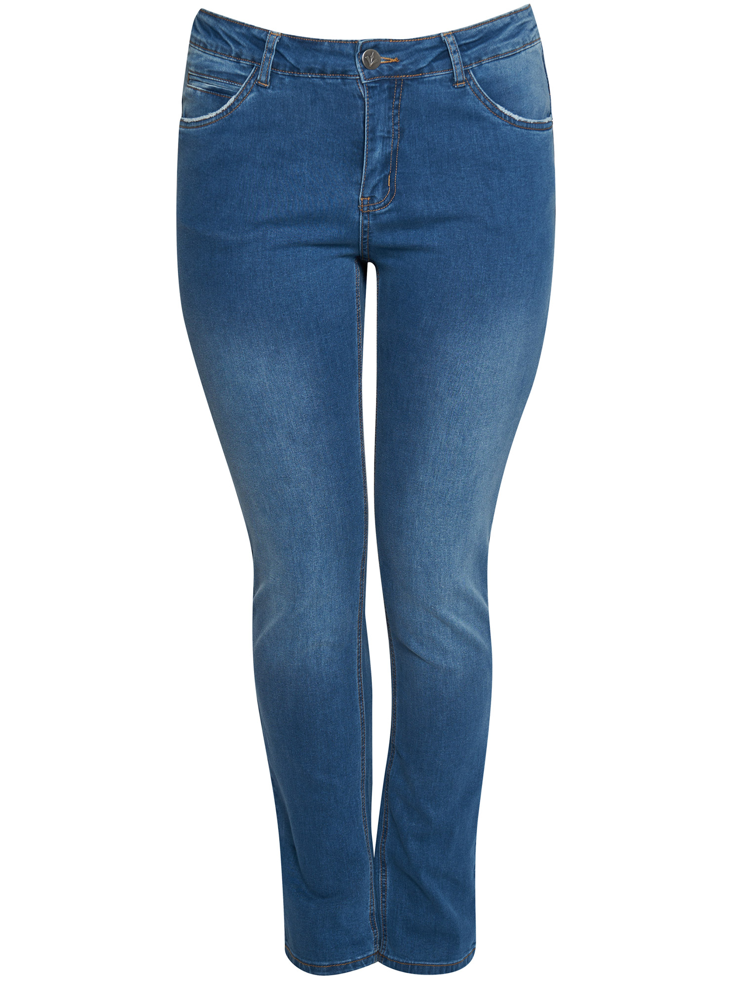 MONACO - Lyse strækbar jeans med høj talje fra Adia