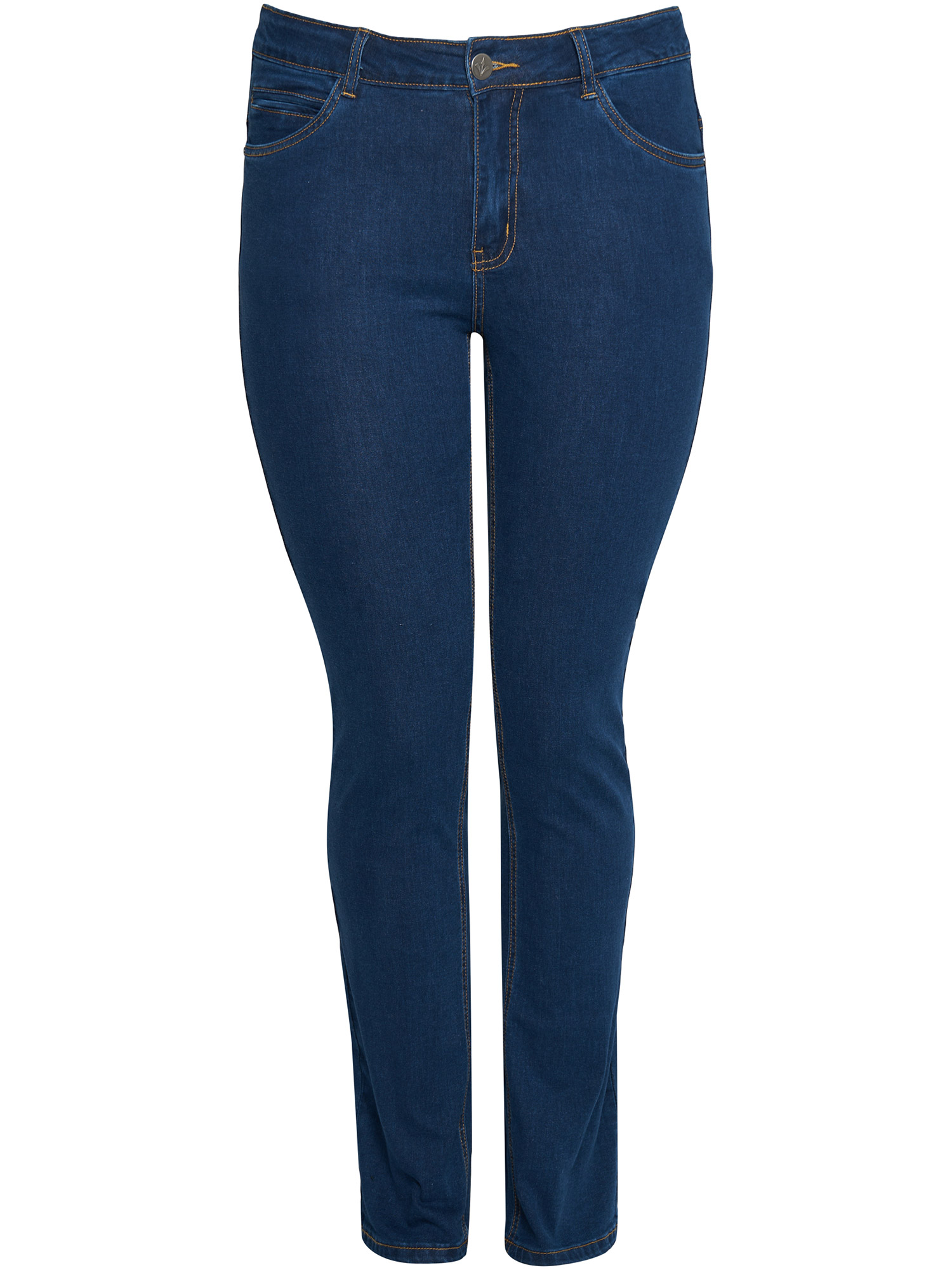 MONACO - Mørkeblå strækbar jeans med høj talje fra Adia
