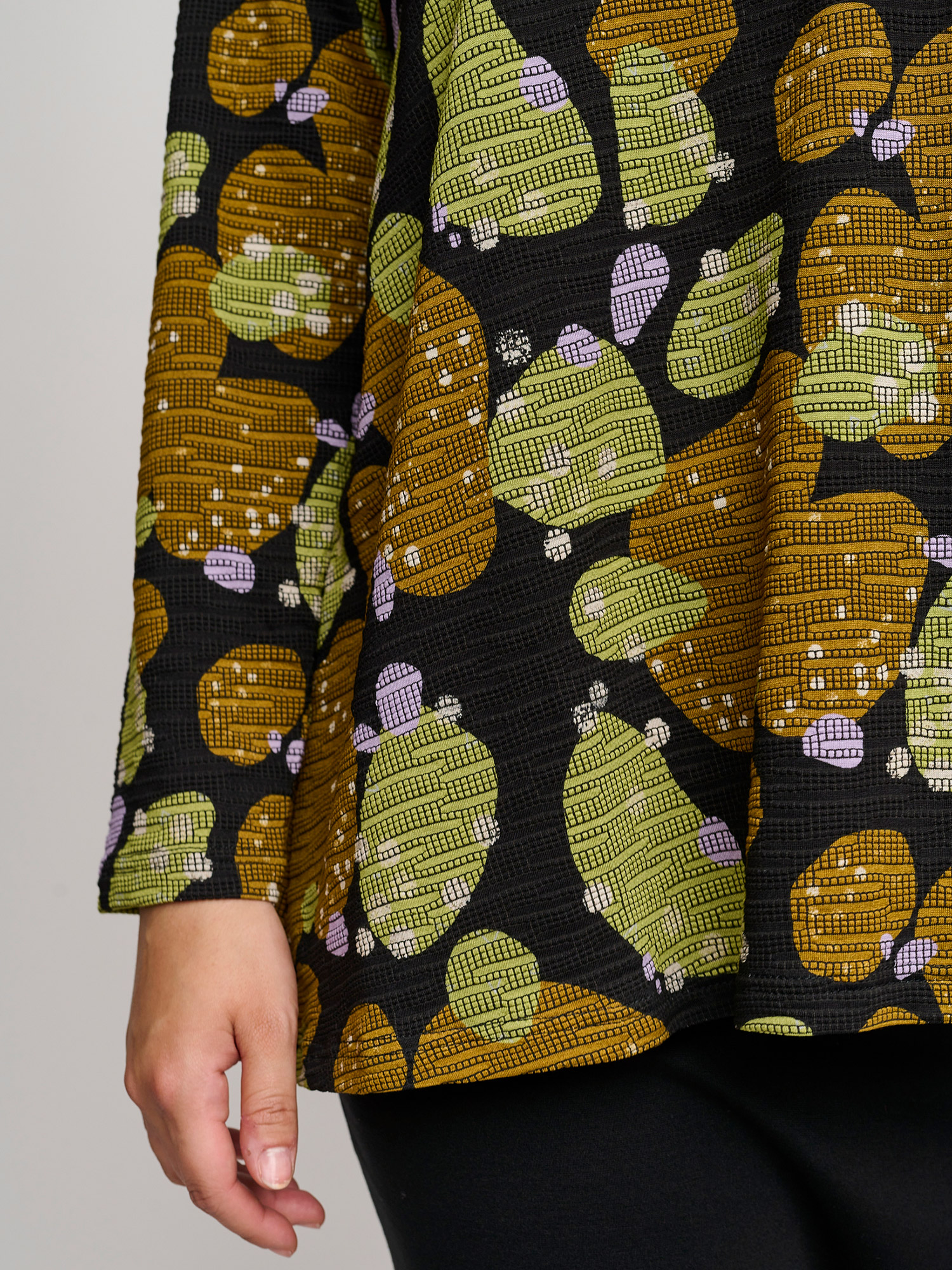 Viskose bluse i smart print fra Pont Neuf