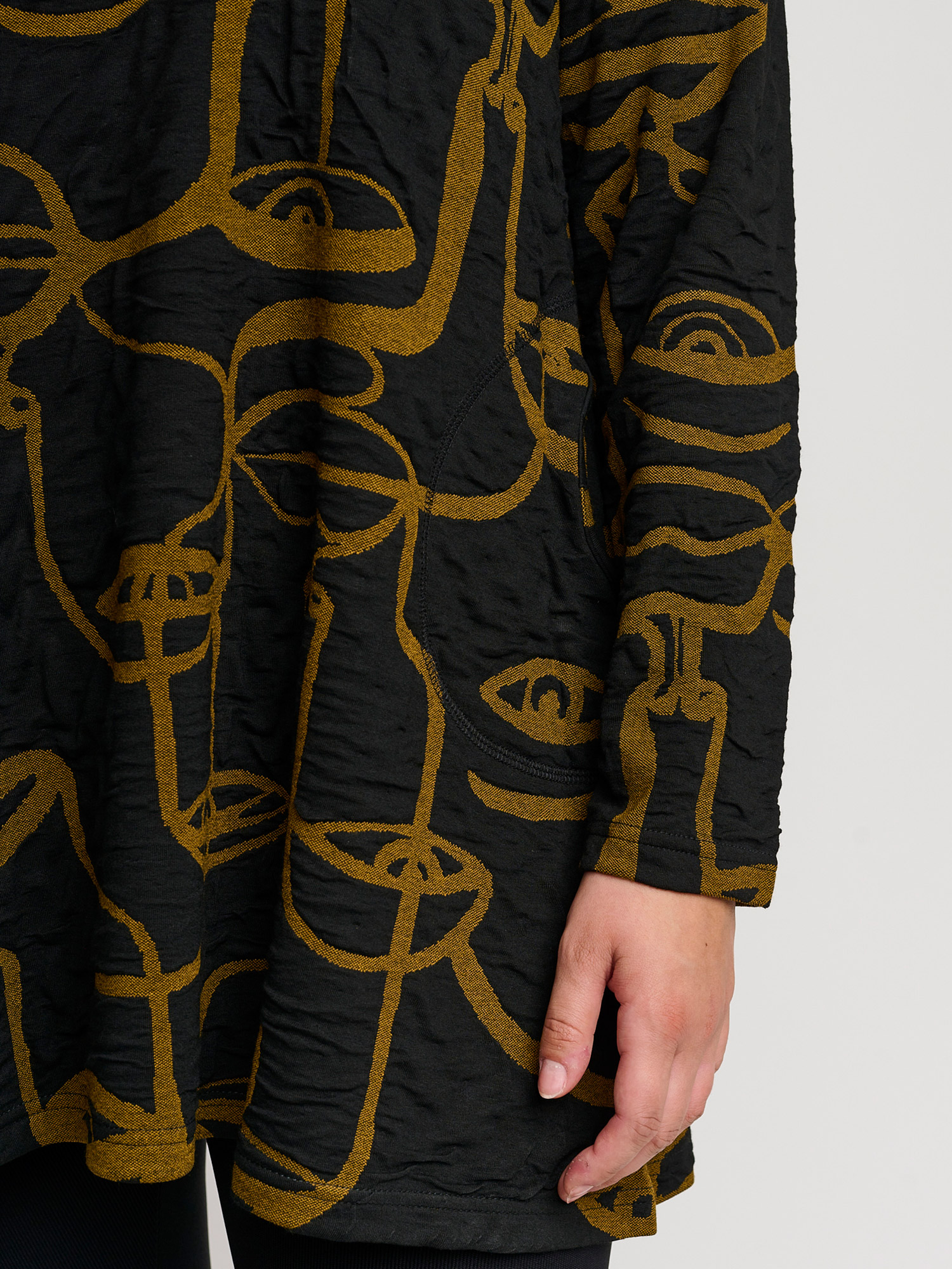 Sort Viskose tunika med print fra Pont Neuf