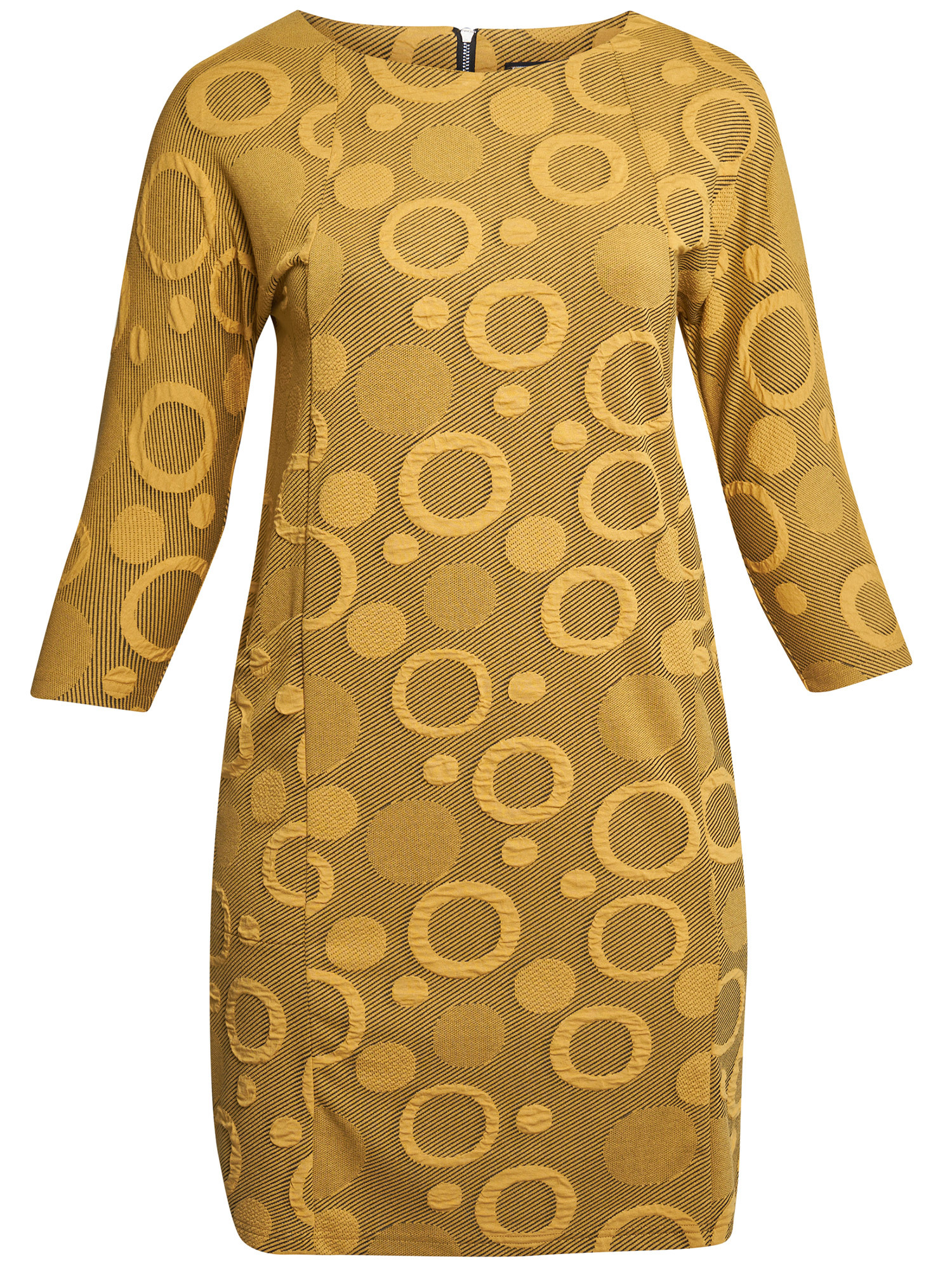 Peggy - Lækker viskose kjole i flot varm gul fra Pont Neuf