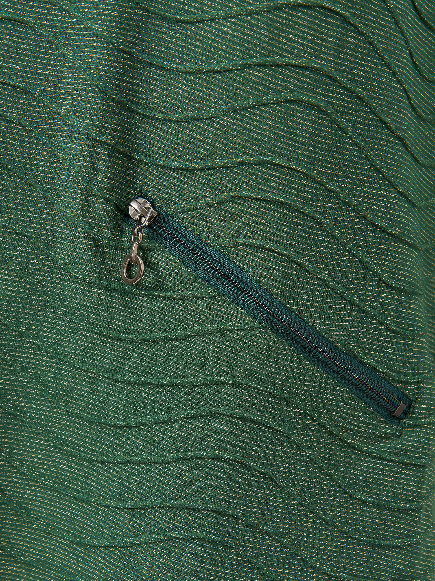 ROSALINA - Grøn viskose bluse med sølv glimmer fra Pont Neuf