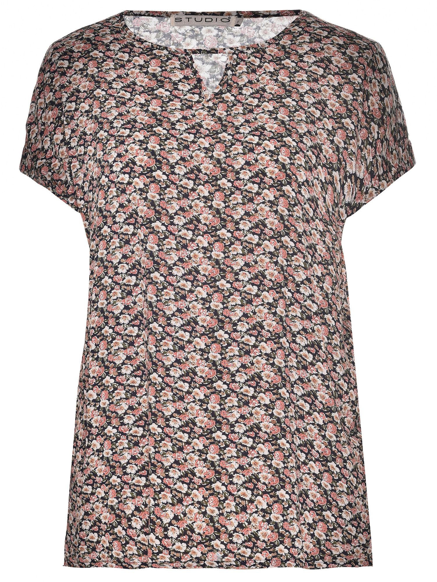 Viskose bluse med fin blomster print fra Studio