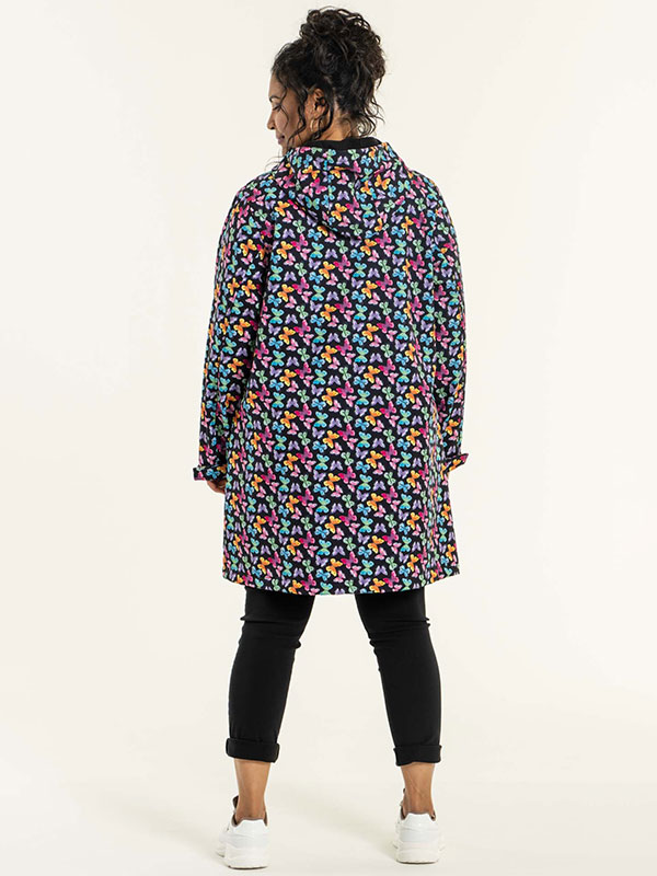 LOTTE - Sort softshell jakke med sommerfugle print fra Studio