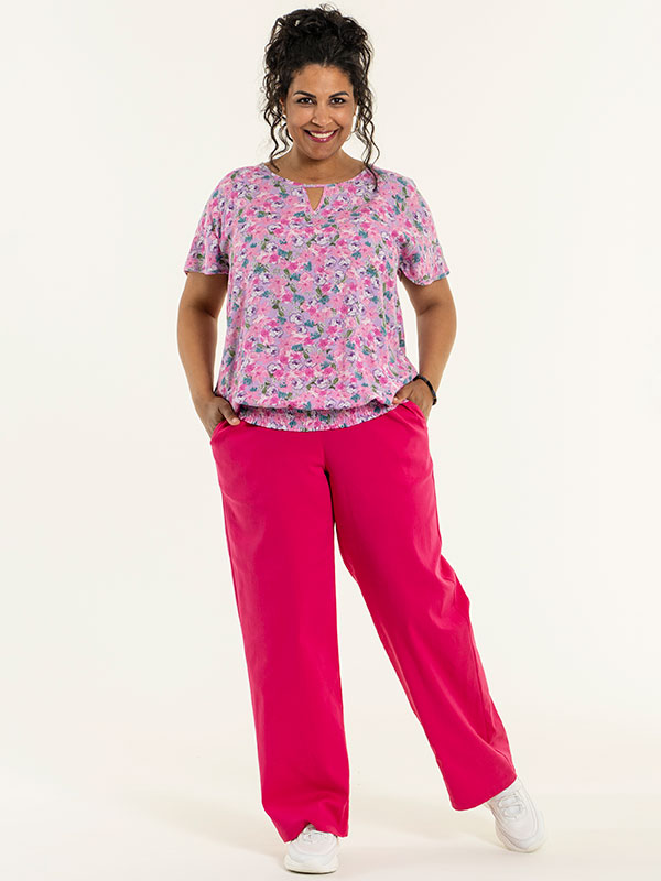 KAJSA - Pink bengalin bukser med lommer fra Studio