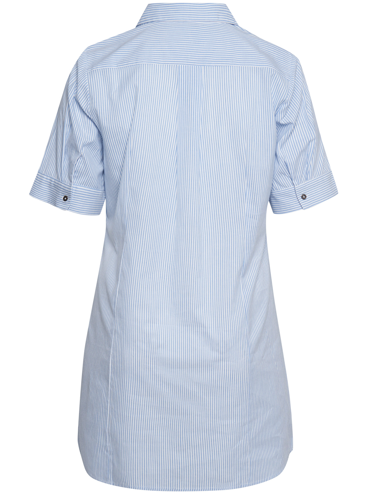 Skøn bomulds skjorte tunika med hvid og blå striber fra Adia