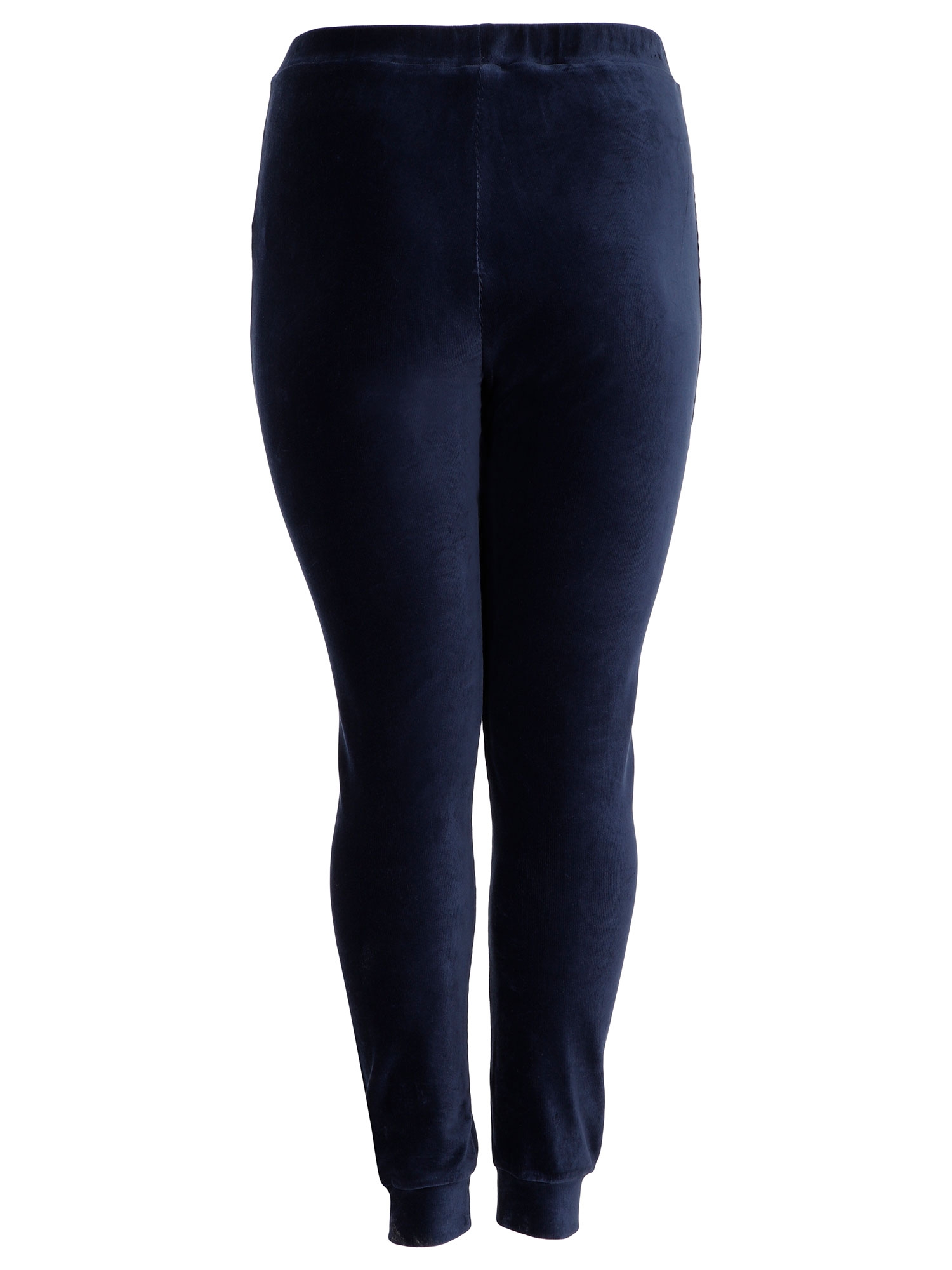 Mørkeblå bukser i blødt bomulds velour fra Aprico